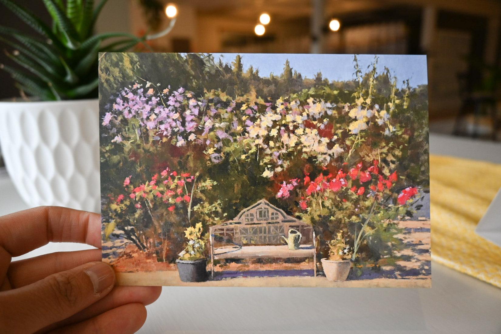 Evening in Summer Garden Art Card | Mini Art Print Collectible